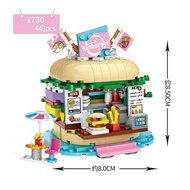 Loz  LOZ 歡樂遊樂場mini積木系列 - 漢堡店 13.5 x 18 x 8cm