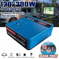 FAYSHOWSG 1Pcs Battery Inverter, 18V 20V To 220V Multifunctional Smart Transformer, Household Dual P