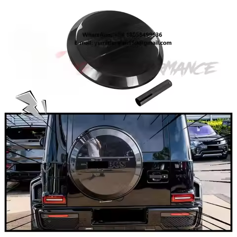 W465 G800 Style Dry Carbon Fiber Rear Spare Wheel Tire Cover for Mercedes Benz G Class W465 G63 AMG 