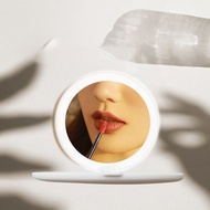 【AMIRO】LED燈 隨身化妝鏡 2色 隨身鏡 美妝鏡 補妝 發光鏡 鏡子