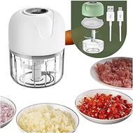 USB Rechargeable Electric Garlic Grinder - Mini Portable Wireless Chopper, Small Blender Food Proces