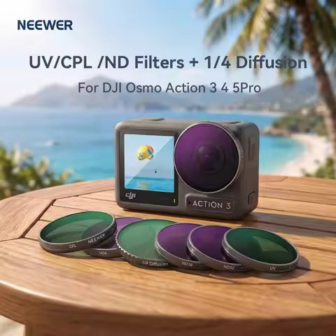 NEEWER for DJI ND Filter for DJI Osmo Action 3 4 5Pro ND Filter DJI 1/4 Diffusion UV CPL Lens Kit ND
