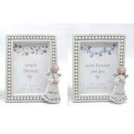 Blossom Bucket Hand-painted resin Angel Photo Frame, 3R/ 4R Picture Frame (5.5" in. W X 6.5" in. H)