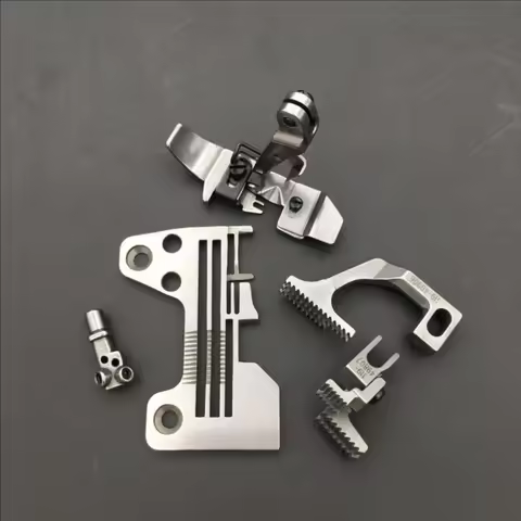Juki 6714 Industrial Overlock Sewing Machine Gauge Set,5Pcs/Lot,Foot/Plate/Teeth/Clamp,For Juki 6700