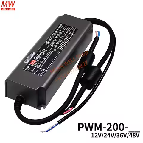MEAN WELL 200W PWM Output LED Driver Output IP67 Waterproof Power Supply PWM-200-12DA2 PWM-200-24DA2