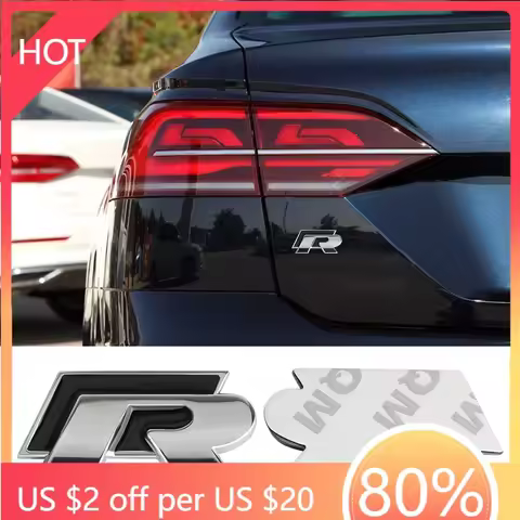 Golf 3 4 MK3 MK4 2026 Hot For VW VOLKSWAGEN 1pcs 3D Car trunk sticker R logo car decoration sticker 