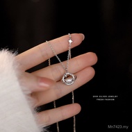 Light Luxury Gift Wholesale Pure Silver Female Design Free Necklace Galaxy S999 Fashion ins Style Pe