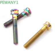 PEWANY1 Bicycle Stem Top Cap Screw, Titanium Alloy Ultra-light Bicycle Headset Top Cap Bolt, Colorful Vacuum Plating M6x30/35mm Bicycle Headset Cover Screws Cycling Parts