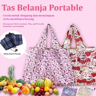 (TAS09) ECO BAG FOLDABLE BAG THICK FOLDABLE SHOPPING BAG/ SHOPPING BAG/ MEDIUM SIZE WATERPROOF ECO B