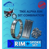 UNION CYCLE TMX ALPHA 17 INCHES RIM SET (RIM + SPOKE SET COMBINATION)