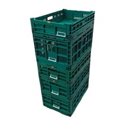 Shopping Mall Vegetable Fruit Shop Basket Foldable Turnover Plastic Supermarket Basket