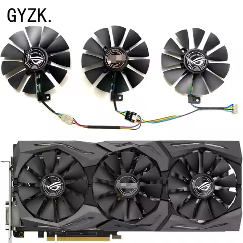 New For ASUS GeForce GTX1060 1070 1070ti 1080 1080ti ROG STRIX Graphics Card Replacement Fan PLD0921