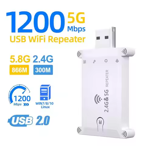 Dual Band 1200M Wireless Signal Amplifier Wifi Extender Booster 2.4g/5g Wifi Repeater Usb Power Supp