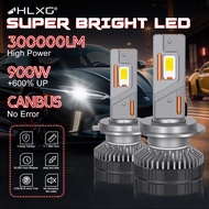 2pcs H11 H4 H7 LED Headlight Turbo Head Lamp Bulb High Power 6000K CSP Chip 1:1 Mini Size Fan Car Light Fog Lamp 300000LM 900W