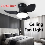 25/40 inch Ceiling Fan with LED Lamp Strong Wind ceiling fan with Control Cooling 3 Blades Ceiling S