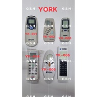 (Ready stock) YORK/DAIKIN AIR-COND REMOTE CONTROL (YK-001/YK-002/YK-003/YK-004./YK-005/YK-006)