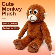 Simulated Orangutan Monkey Plush Toy - Soft Gibbon Doll for Kids Comfort