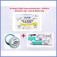 ☂ ♘ Dr. Wong's Acne Solution set sulfur w/moisturizer+25g sebodemacho+15g bioderm ointment
