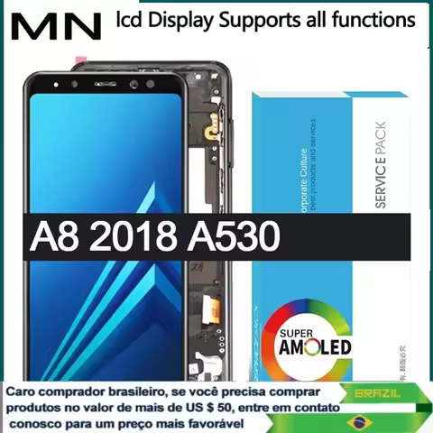 AMOLED LCD Replacement for SAMSUNG A8 2018, Touch Screen Display for SM-A530F, SM-A530F, SM-A530K, 5