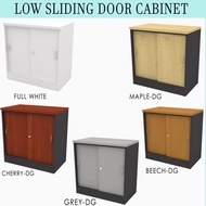 Low Sliding Door Cabinet | Rak Buku | Rak Pejabat | Rak Simpanan | Almari Pejabat | Almari Rendah Terbuka