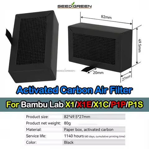 1/10Pcs For Bambu Lab X1C X1E P1P 3D Printer Parts Activated Carbon Filter Air purifier Filter Repla