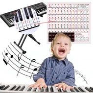 Sticker Tuts Piano Keyboard 54/61/88 Key /Stiker Piano Keyboard / Piano Stiker Label