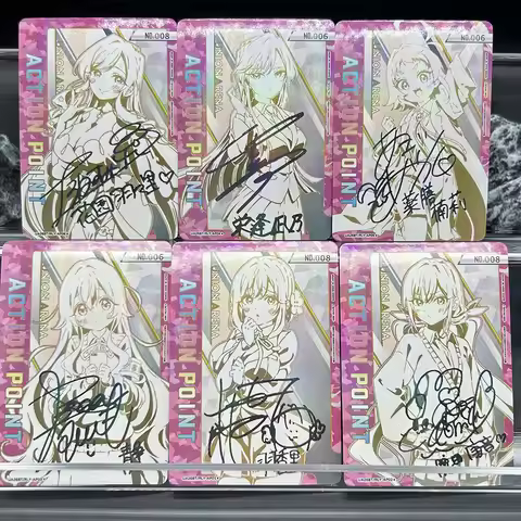 1PCS/6PCS New Union Arena Anime Collection Card Tearju Lunatique Signature Card Gold Embossed Printi