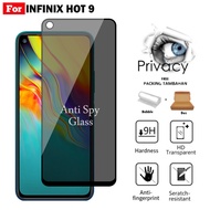 LAYAR Tempered Glass Infinix Hot 9 Note 7 Lite Privacy Screen Anti Spy Full Mobile Phone