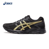 ASICS GEL-CONTEND 4 Black Gold Sports Shoes Men's Shoes Buffer Marathon Running Shoes T8D4Q-013