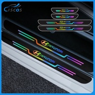 Ciscos 4PCS Laser Car Door Sill Protector Threshold Strip Car Accessories For Hyundai Matrix I10 Ela
