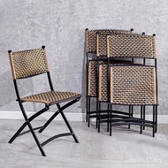 Combination Table Chair Courtyard Rattan Balcony Stool Three-Piece Coffee Table Rattan Chair Folding