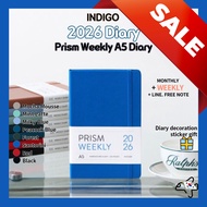 2026 Indigo Prism Weekly A5  Diary/Weekly Planner/ Indigo Planner/Korean Planner/Korean 2026 diary
