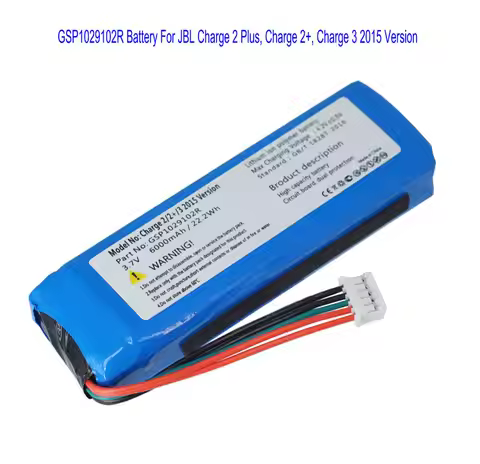 1x New Replacement GSP1029102R 6000mah Battery for JBL Charge 2 Plus Charge 2+ charge 3 2015 Version