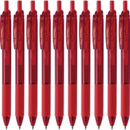 Pentel Gel Ink EnerGel S 0.7mm Red Barrel BL127-B Red 10 Pack