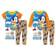 Ailubee Pyjamas Sonic Kids Sleepwear Sonic Short & Long Sleeve Baju Sonic