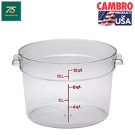 CAMBRO Heat-Resistant Food Storage Box Polycarbonate Round Shape 12 Quarts (11.4 Liters) CAM1-RFSCW1