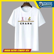 T SHIRT T-SHIRT GHANA Ball Cup WORLD FIFA QATAR 2022 Cotton 30S