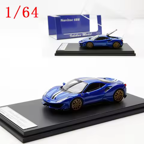 Diecast 1/64 Scale Model Car Ferrari 488 Pista Alloy Car Model Supercar Collection Play Vehicles Toy