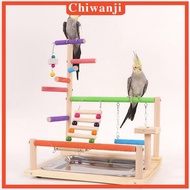 [Chiwanji] Parrot Playground Exercise Toy Parrot Playstand for Cockatiel Budgie Conures