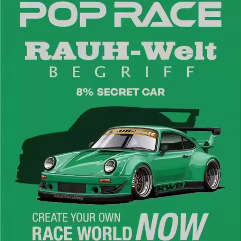 POPRACE 1:64 Porsche 930 RWB 2026 Exhibition Limited Edition Alloy Car Model