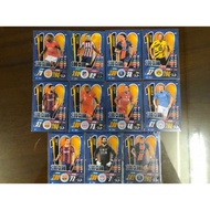 Set of 11 Match Attax Club 100 Seasons 2020-2021 Printed Cards (With Sleeves)