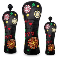 High-quality black golf club cover for golf fairway, hybrid wood head cover, 3-wood headcover, leath