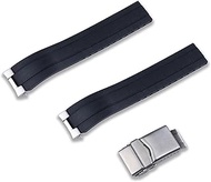 MX03 FKM Rubber Strap Replacement Band with Watch Endlinks for Seiko Speedtimer SSC813, SSC815, SSC8
