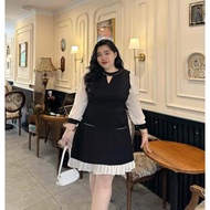 Beo Design bigsize - Women's stone chiffon sleeveless dress big size 50kg to 100kg