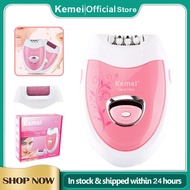 Kemei เครื่องโกนหนวด KM-6199A สำหรับผู้หญิงเครื่องกำจัดขนแบบ2 In 1มีดโกนผู้หญิงที่โกนขนกำจัดขนร่างกา
