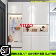 YL498實木生態板鞋櫃 大容量鞋櫃 入門櫃 玄關櫃 隔斷櫃 靠墻收納櫃儲物櫃 全新包送貨Shoebox 顏色color：白色