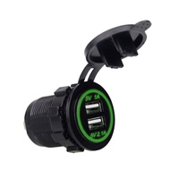 Car Charger USB 12V-24V Waterproof Dual USB Charger 2 Port Power