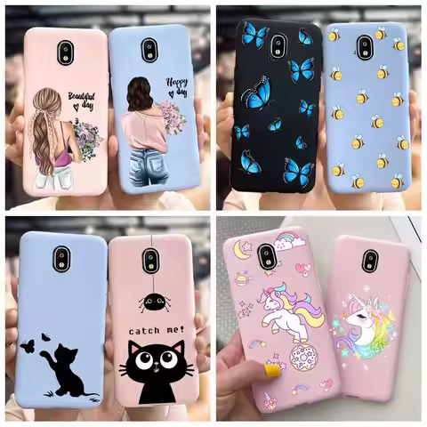 For Samsung Galaxy J5 2017 J530 SM-J530F Case Cute Cartoon Cats Unicorn Butterfly Bee Soft Cover for