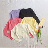 CARDI CROP JENICA BUTTON cardigan knitwear