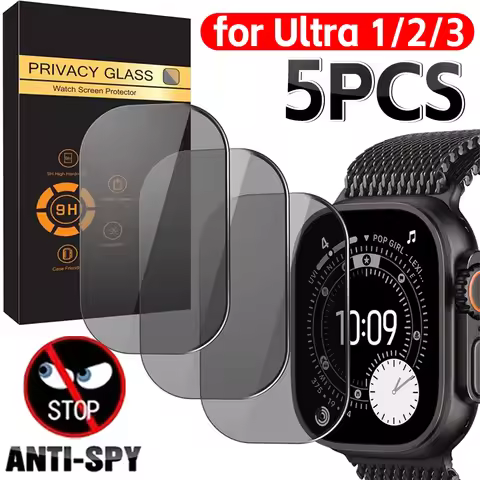 5/1pcs Tempered Glass Privacy Anti-spy for Apple Watch Ultra3/2/1 49mm Screen Protectors for IWatch 